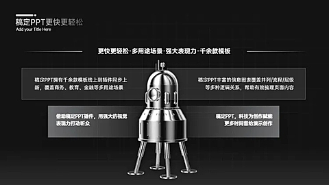 总分关系4项PPT图文页