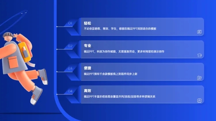 并列关系4项PPT图文页预览效果