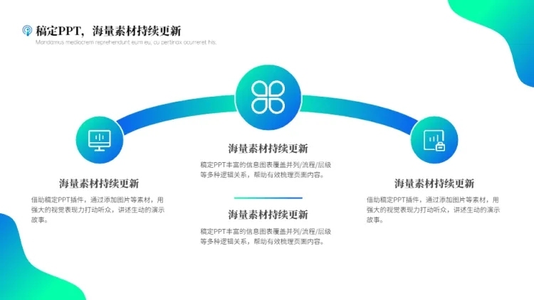 列表关系总分关系3项PPT图文页预览效果