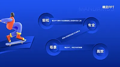 并列循环关系4项PPT图文页