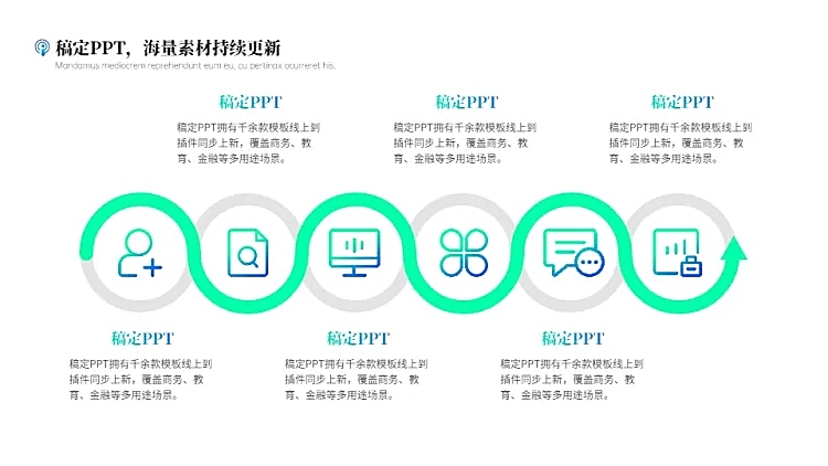列表流程关系3项PPT图文页