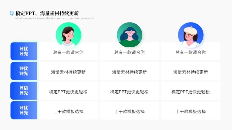 列表关系总分关系3项PPT图文页