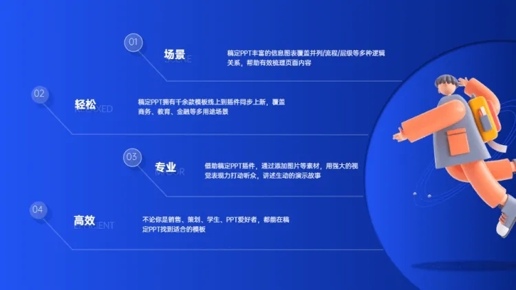 并列关系4项PPT图文页预览效果