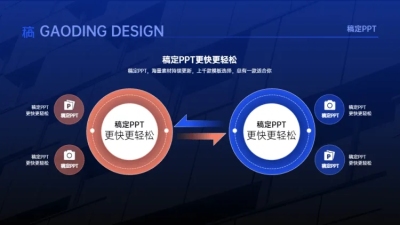 对比关系2项PPT图文页