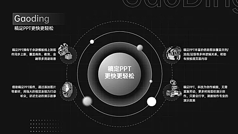 并列关系4项PPT图文页