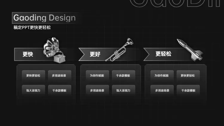 并列关系3项PPT图文页预览效果