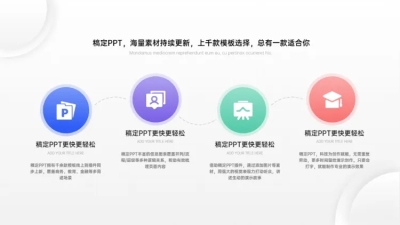 并列关系4项PPT图文页