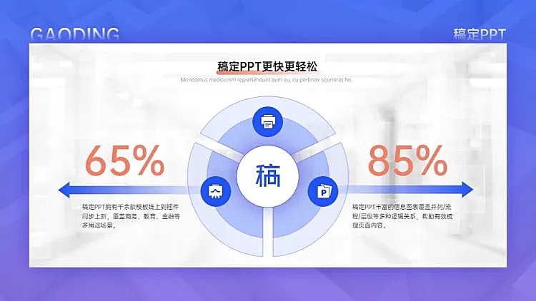 并列关系对比关系2项PPT图文页