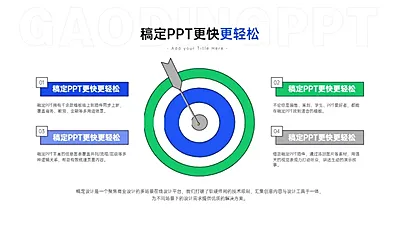 并列关系4项PPT图文页