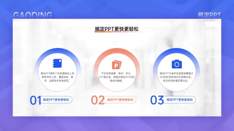并列关系3项PPT图文页预览效果