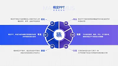 并列关系6项PPT图文页