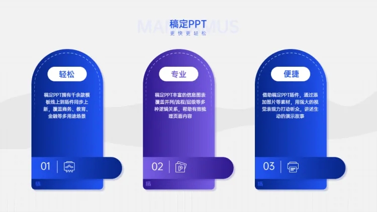 并列关系3项PPT图文页预览效果