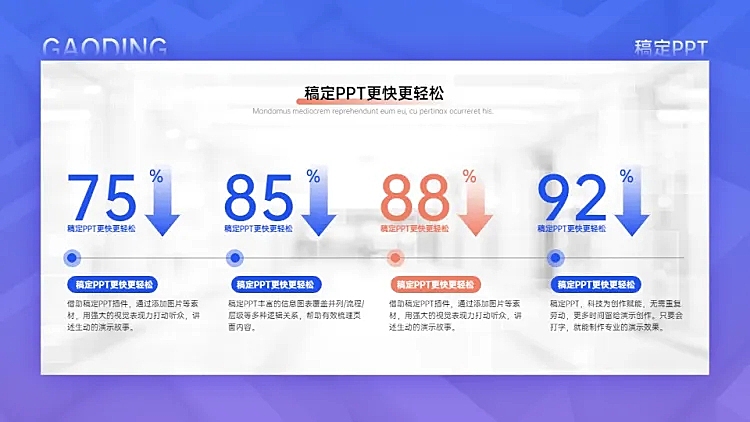 并列关系4项PPT图文页