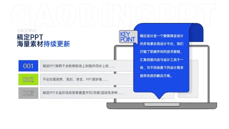 并列关系3项PPT图文页预览效果