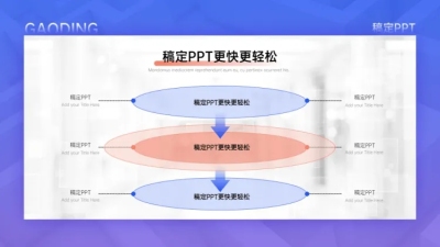 递进关系3项PPT图文页