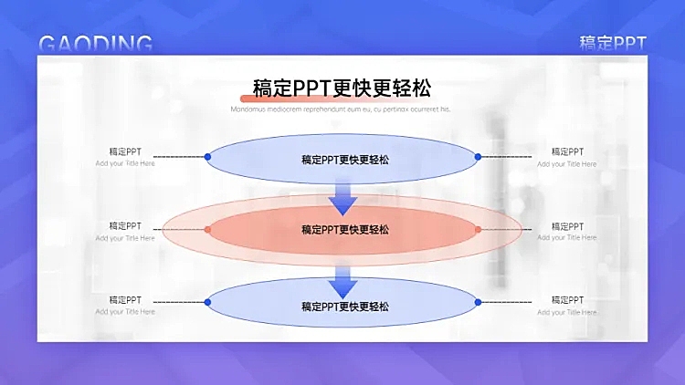 递进关系3项PPT图文页
