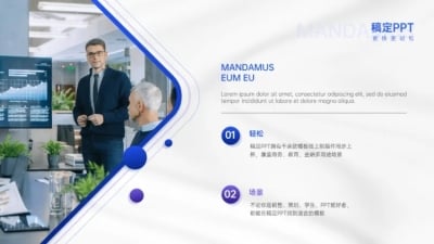 并列关系2项PPT图文页