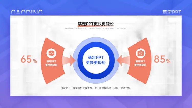 点击进入编辑 发散汇聚关系2项PPT图文页预览效果