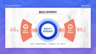发散汇聚关系2项PPT图文页