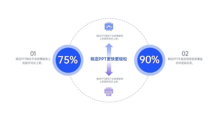 并列关系2项PPT图文页