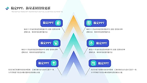 层级关系3项6项PPT图文页