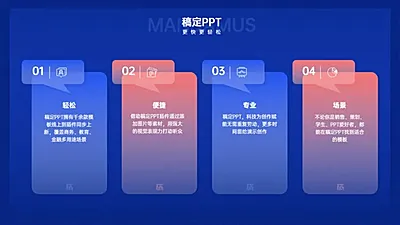 并列关系4项PPT图文页