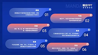 并列关系6项PPT图文页