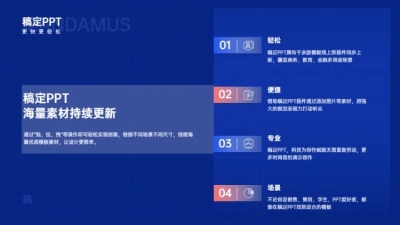 并列关系4项PPT图文页