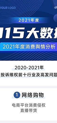 3.15消费者权益日数据报告商务风文章长图
