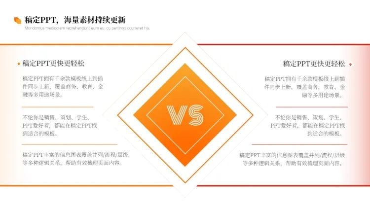 对比关系2项PPT图文页预览效果