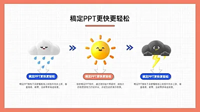 并列关系3项PPT图文页