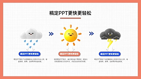 并列关系3项PPT图文页