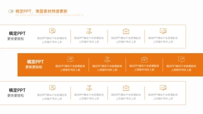 流程关系多项PPT图文页