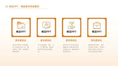 并列关系4项PPT图文页