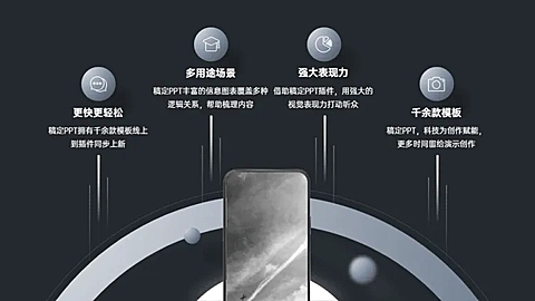 总分关系4项PPT图文页