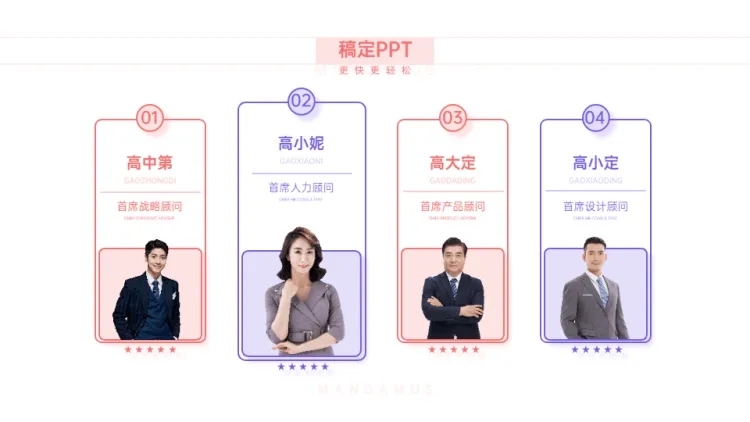 并列关系4项PPT图文页预览效果