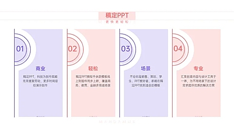 并列关系4项PPT图文页