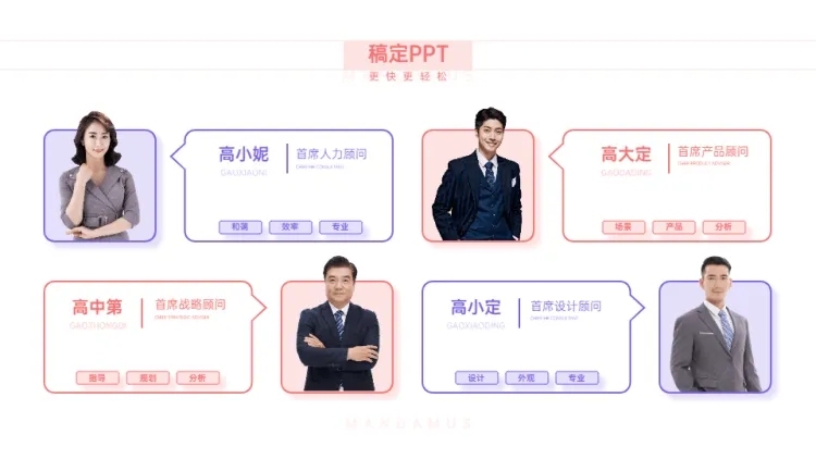 并列关系4项PPT图文页预览效果