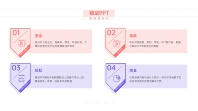 并列关系4项PPT图文页