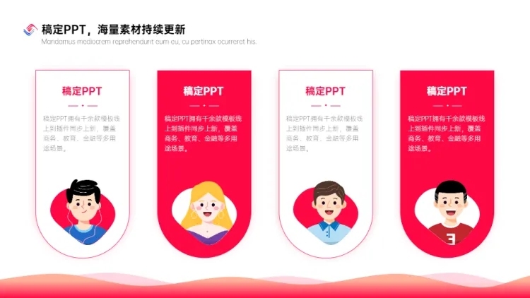 列表递进关系2项PPT图文页预览效果