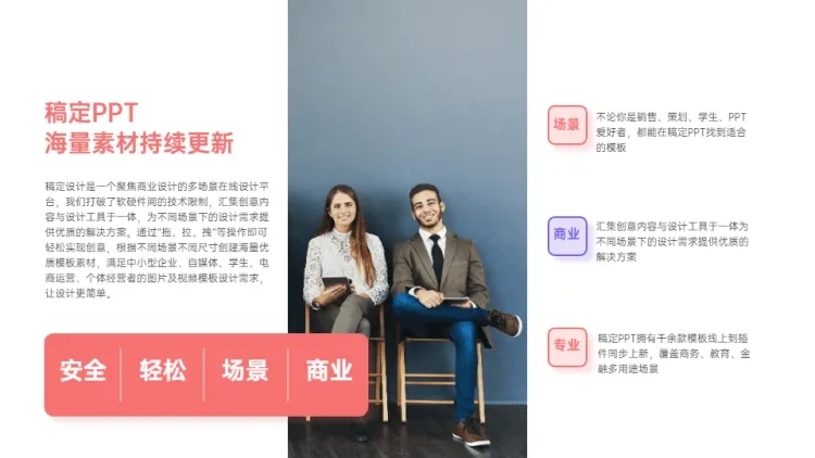 总分关系3项PPT图文页预览效果
