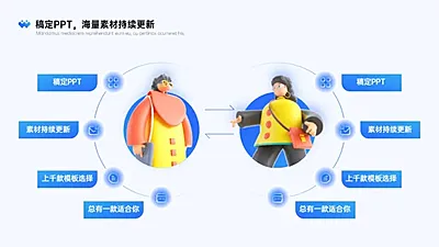 对比关系2项发散汇聚关系多项PPT图文页