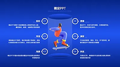 并列关系6项PPT图文页