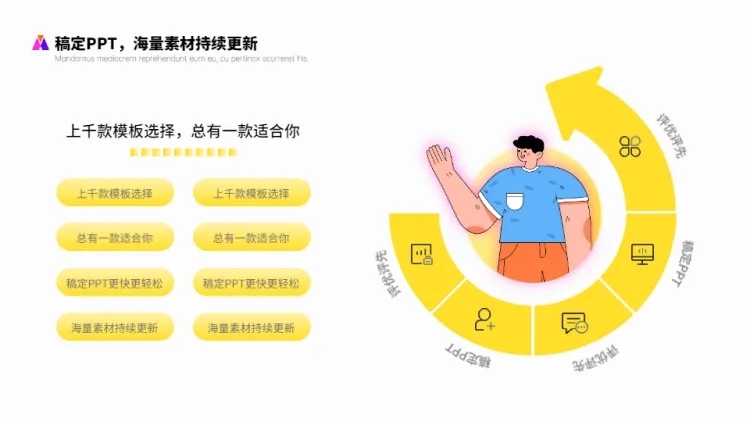 列表总分关系3项PPT图文页预览效果