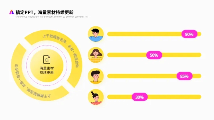 列表层级关系2项PPT图文页预览效果