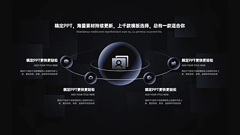 循环关系4项PPT图文页
