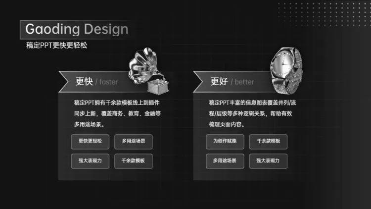 并列关系2项PPT图文页预览效果