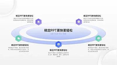 并列关系5项PPT图文页