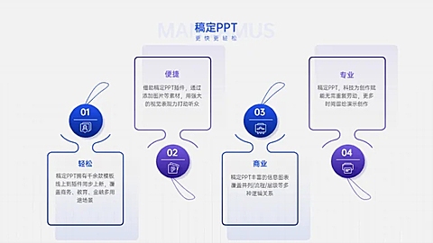 并列关系4项PPT图文页
