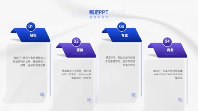 并列关系4项PPT图文页